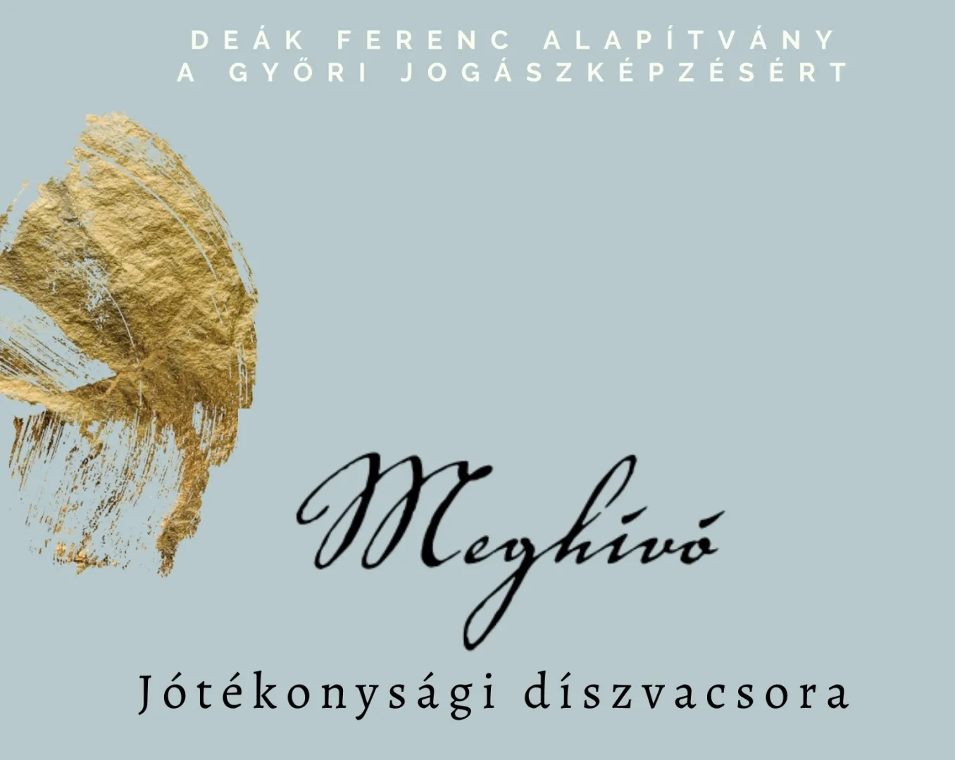 Meghívó alapítványi díszvacsorára